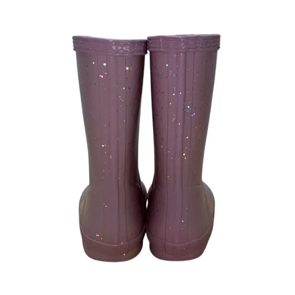Hunter Kids Rain Boots - Sparkly Purple - Picture 4 of 10